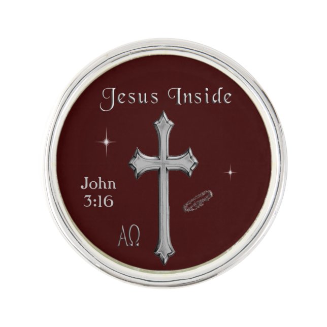 Jesus John 3:16 Lapel Pin (Front)