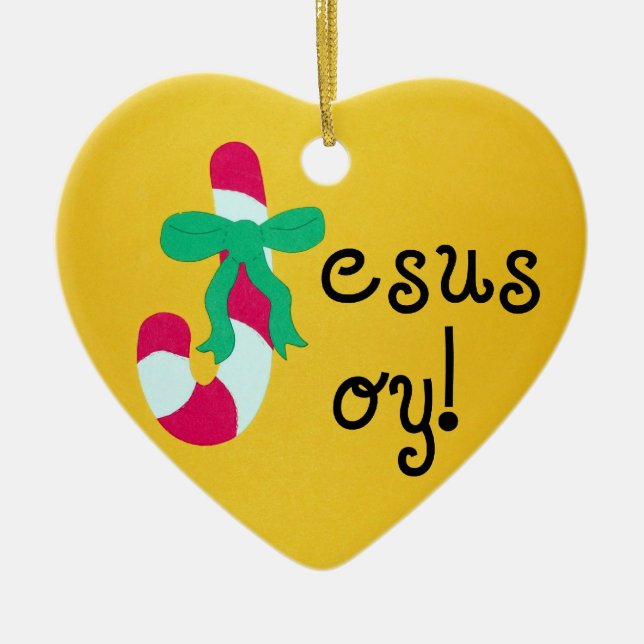Jesus Joy! Ceramic Ornament (Front)