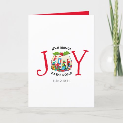 JESUS  JOY TO THE WORLD  Christian  Christmas Holiday Card