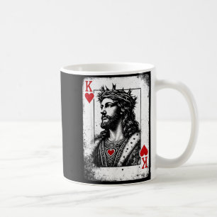 Jesus king of hearts retro religious card gameJesu Coffee Mug
