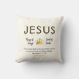 JESUS King of kings Christian Throw Pillow