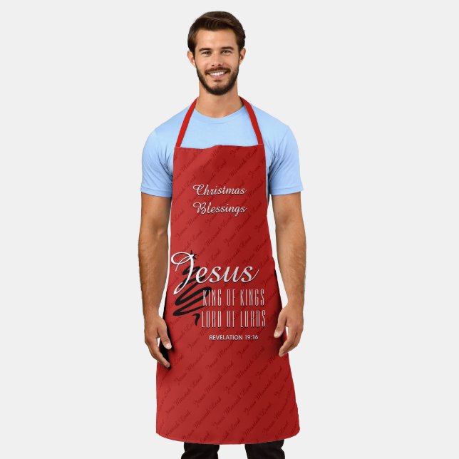 JESUS KING OF KINGS | Christmas Apron (Worn)