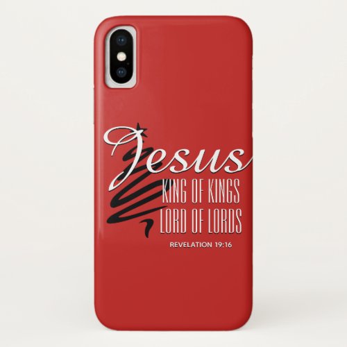 JESUS KING OF KINGS Christmas Christian Scripture iPhone X Case