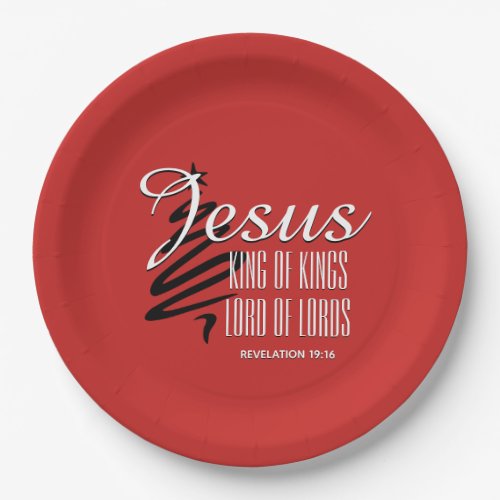 JESUS KING OF KINGS Christmas Christian Scripture Paper Plates