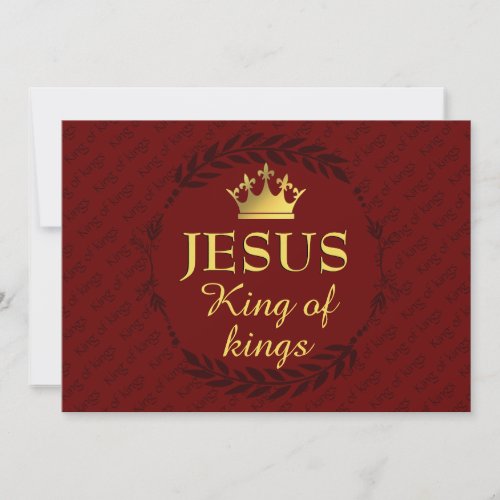 JESUS KING OF KINGS  Christmas Crown BURGUNDY