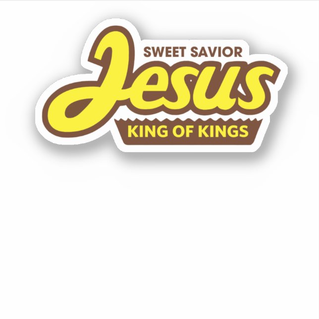 Jesus King Of Kings For Christian Jesus Lovers Sticker (Front)