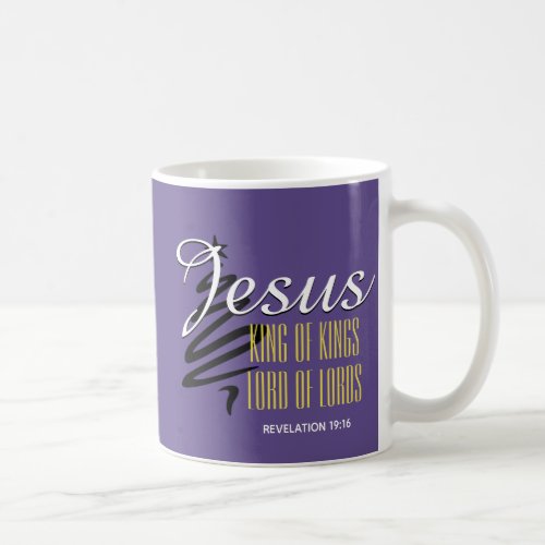 JESUS KING OF KINGS Purple Christmas Coffee Mug