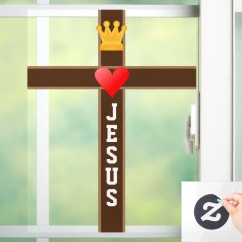 Jesus King of Love Window Cling