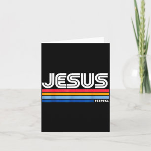 Jesus King Retro Vintage Design Card