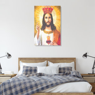 Jesus King Wrapped Canvas Print