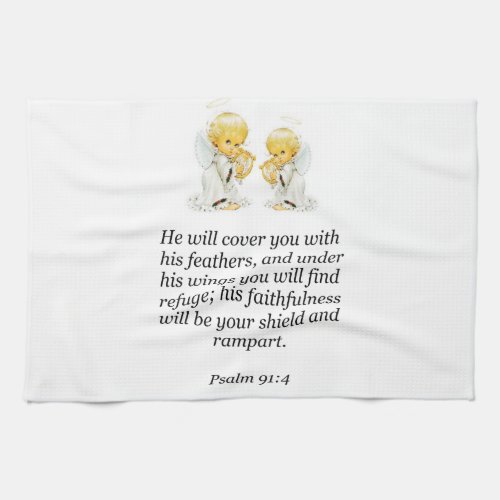 Jesus kitchen hand towel Psalm 91_4