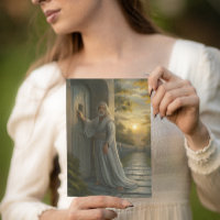 Jesus Knocking on a Rustic Door