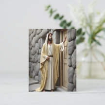 Jesus Knocking on Antique Door