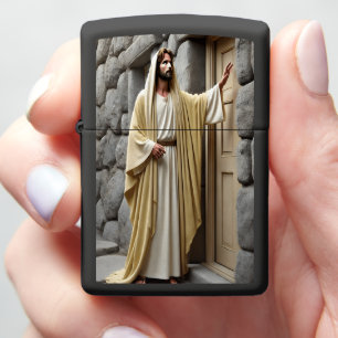 Jesus Knocking on Antique Door Zippo Lighter