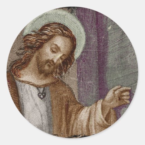 Jesus Knocking on Door Classic Round Sticker