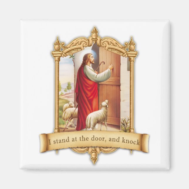 Jesus Knocking on The Door CG0244 Magnet (Front)
