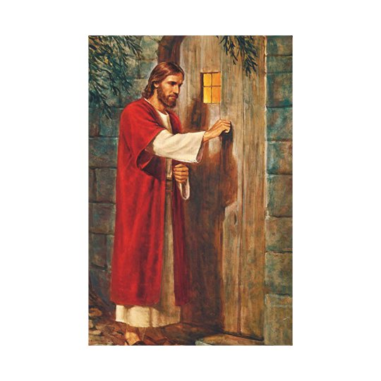 Jesus Knocks On The Door Canvas Print Zazzle Com