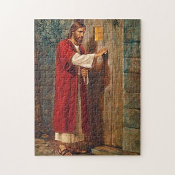 Jesus Knocks On The Door Jigsaw Puzzle by stargiftshop at Zazzle
