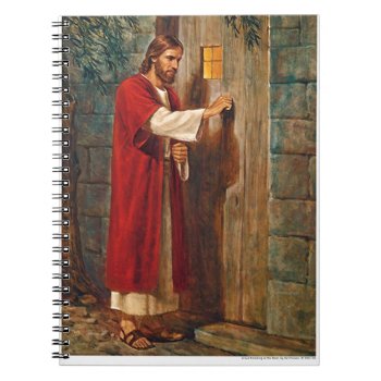 Jesus Knocks On The Door Notebook by stargiftshop at Zazzle