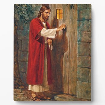 Jesus Knocks On The Door Plaque by stargiftshop at Zazzle