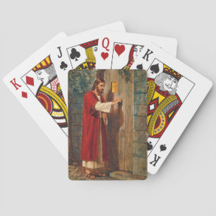 Jesus Knocks On The Door Poker Cards