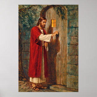 Jesus knocks On The Door Poster