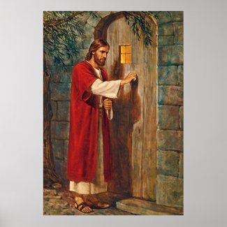 Jesus knocks On The Door Poster
