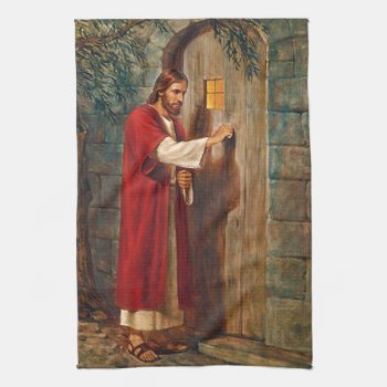 Jesus Knocks On The Door Towel by stargiftshop at Zazzle