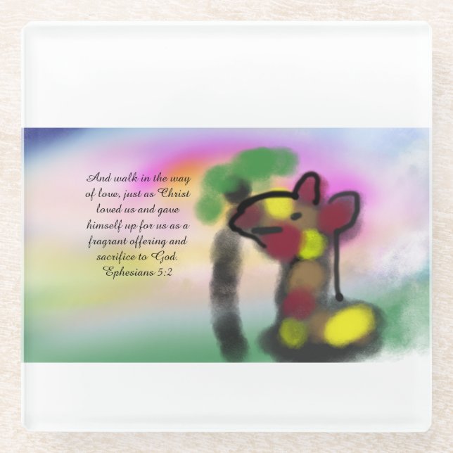 jesus know glass coaster (Front)