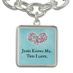 Jesus Knows Me, this I Love Quote Charm Bracelet