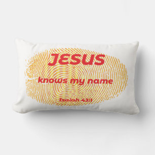JESUS KNOWS MY NAME LUMBAR PILLOW