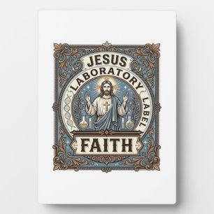 Jesus Laboratory Label Faith Jesus Laboratory Chri Plaque