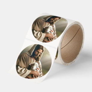 Jesus Lamb Good Shepherd stickers roll
