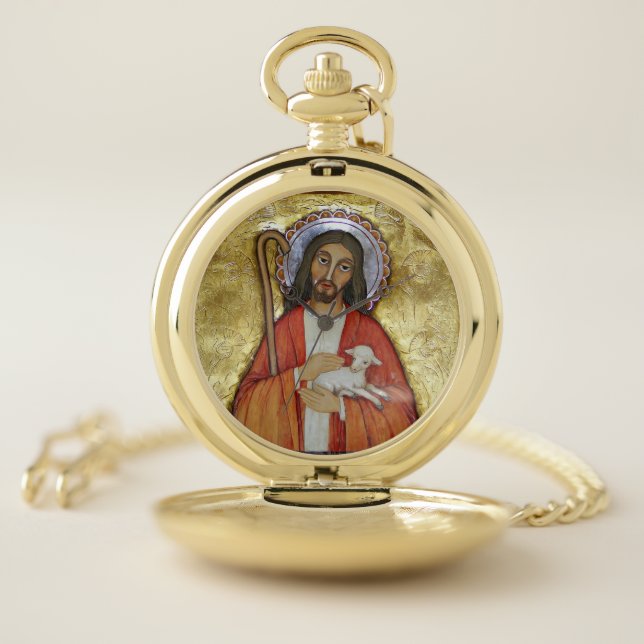 Jesus Lamb of God Pocket Watch (Inside)