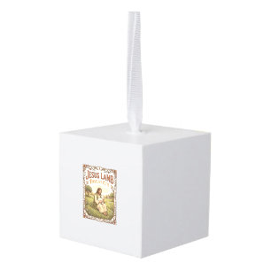 Jesus Lamb Pasture Cute Jesus Lamb Pasture Cute Ch Cube Ornament