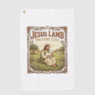 Jesus Lamb Pasture Cute Jesus Lamb Pasture Cute Ch Golf Towel