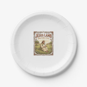 Jesus Lamb Pasture Cute Jesus Lamb Pasture Cute Ch Paper Plates