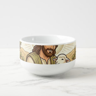 Jesus Lamb Pasture Cute Jesus Lamb Pasture Cute Ch Soup Mug