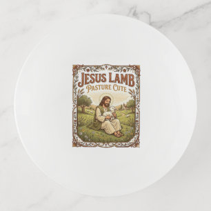 Jesus Lamb Pasture Cute Jesus Lamb Pasture Cute Ch Trinket Tray