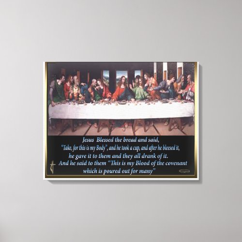 Jesus last supper canvas painting