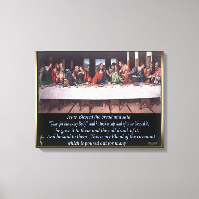 Jesus last supper canvas painting print (Front)