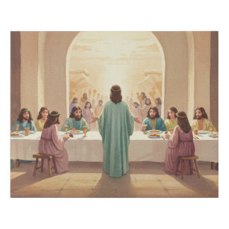 Jesus Last Supper Poster – Majestic Easter & Chris Faux Canvas Print