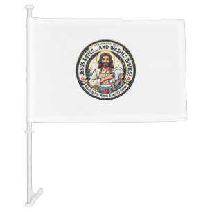 Jesus Laundry Chores Humor Shirt Christian Graphic Car Flag