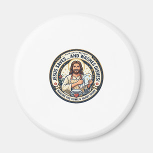 Jesus Laundry Chores Humor Shirt Christian Graphic Magnet