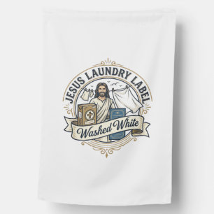 Jesus Laundry Label Washed White Jesus Laundry Was House Flag