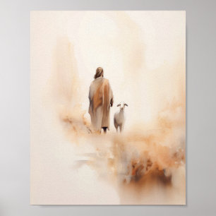 Jesus Leaves The 99, The Lost Sheep, Digital Print