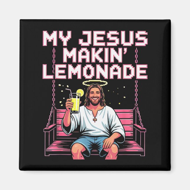 Jesus Lemonade Funny Christian Meme  Magnet (Front)