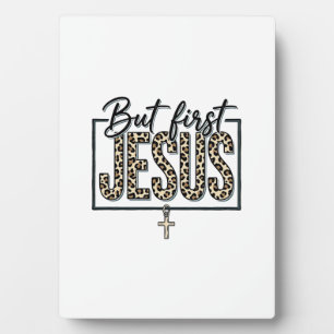 Jesus Leopard Print Christian Vintage Engraving Sh Plaque