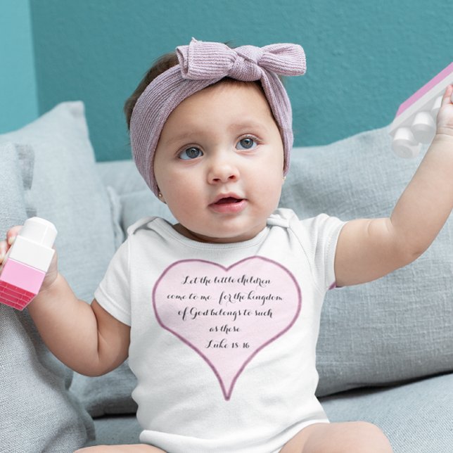 Jesus Let the Children Come Luke 18:16 Baby Bodysuit (Creator Uploaded)