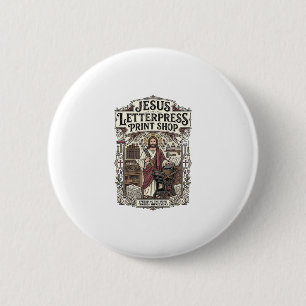 Jesus Letterpress Print Shop Jesus Letterpress Pri Button